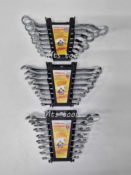 Trusa chei 8 piese combinate / fixe / inelare cu cot