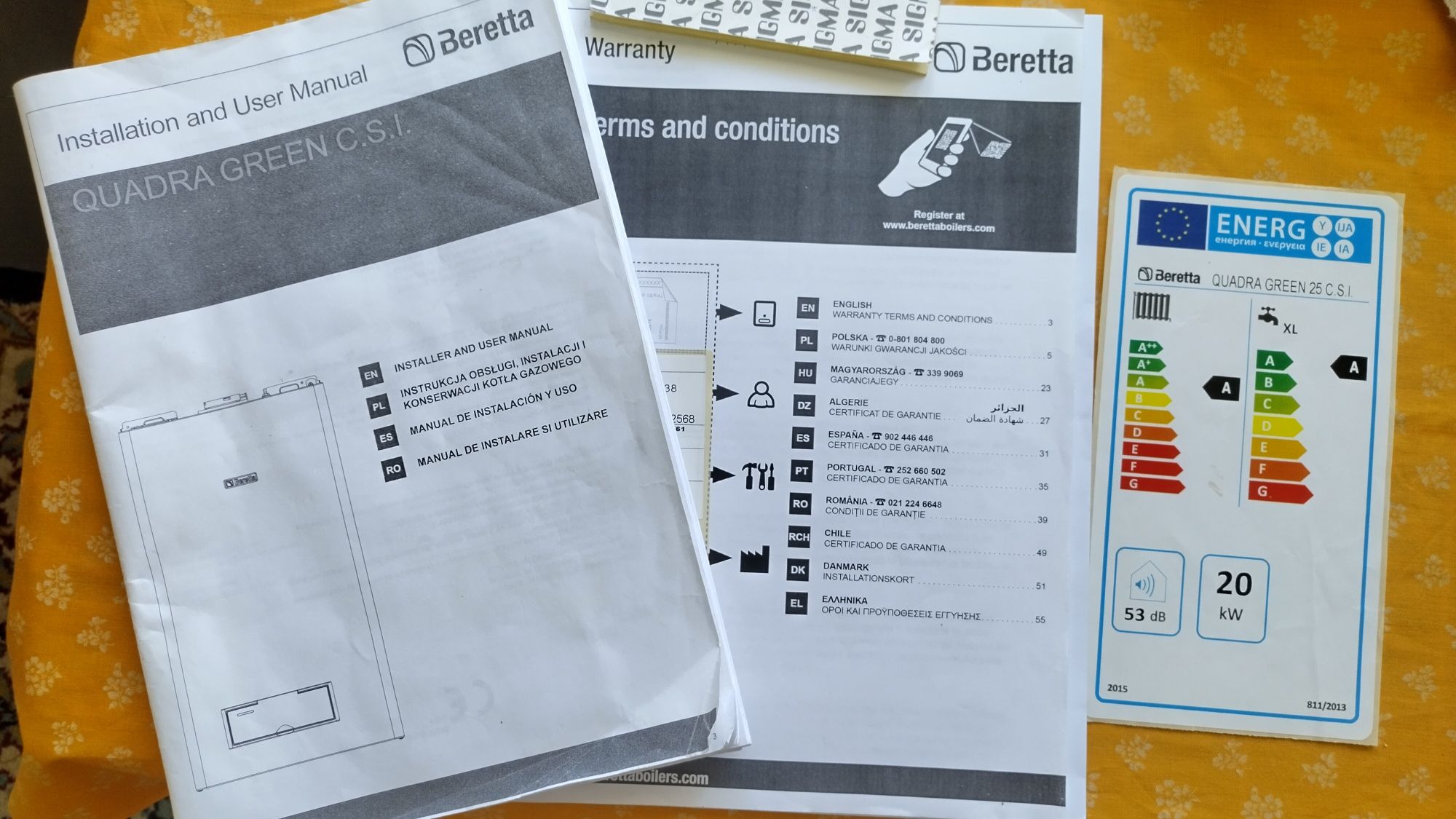 Centrală termică în condensare Beretta Quadra Green 25 CSI
