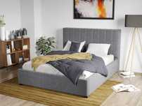 Pat Tapitat Adam Gri Eden 18 cu lada depozitare 90/140/160/180x200