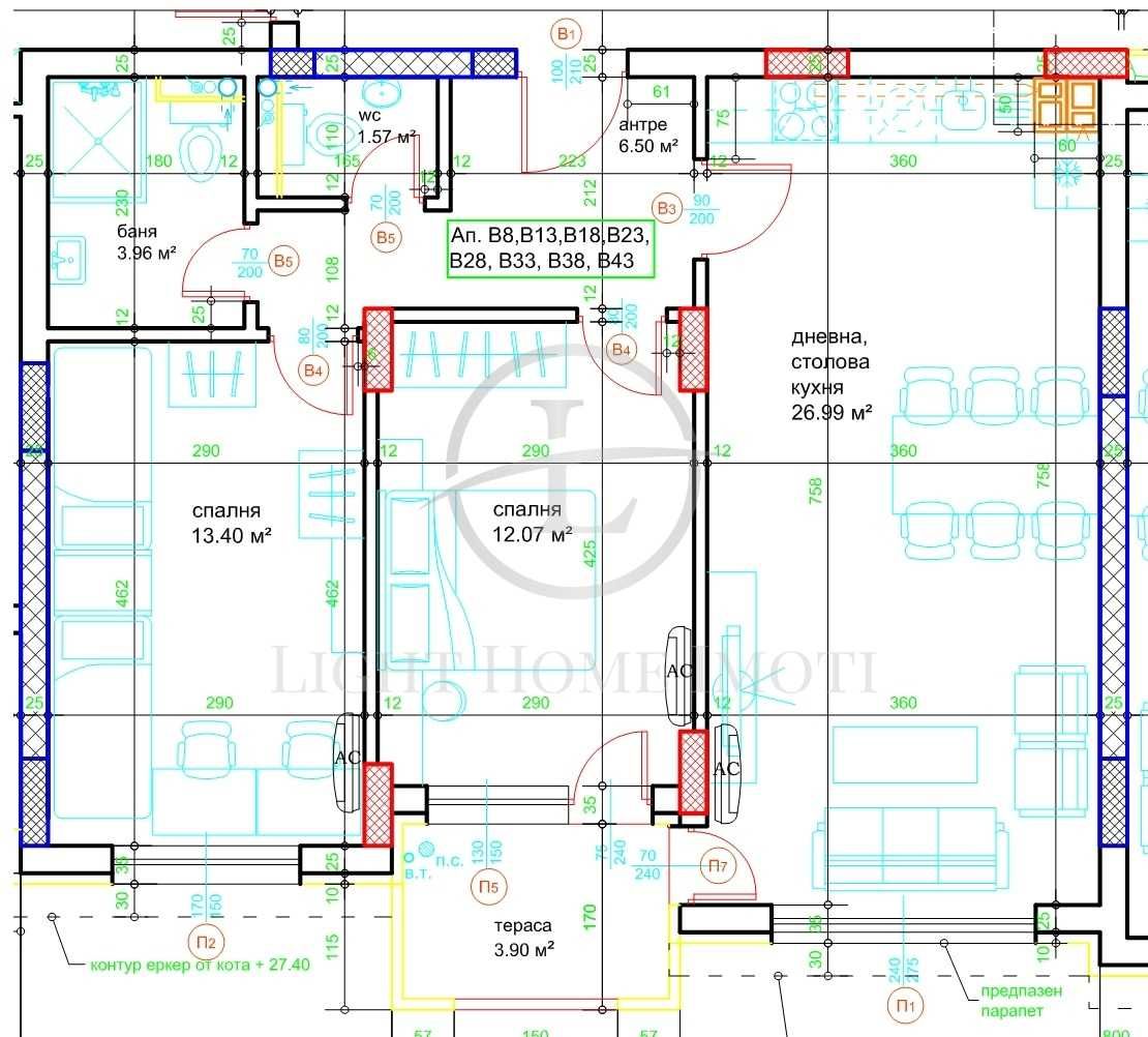 Продава се Тристаен апартамент в Пловдив, Кючук Париж - 101 кв.м за 1515 €/кв.м - Снимка #10