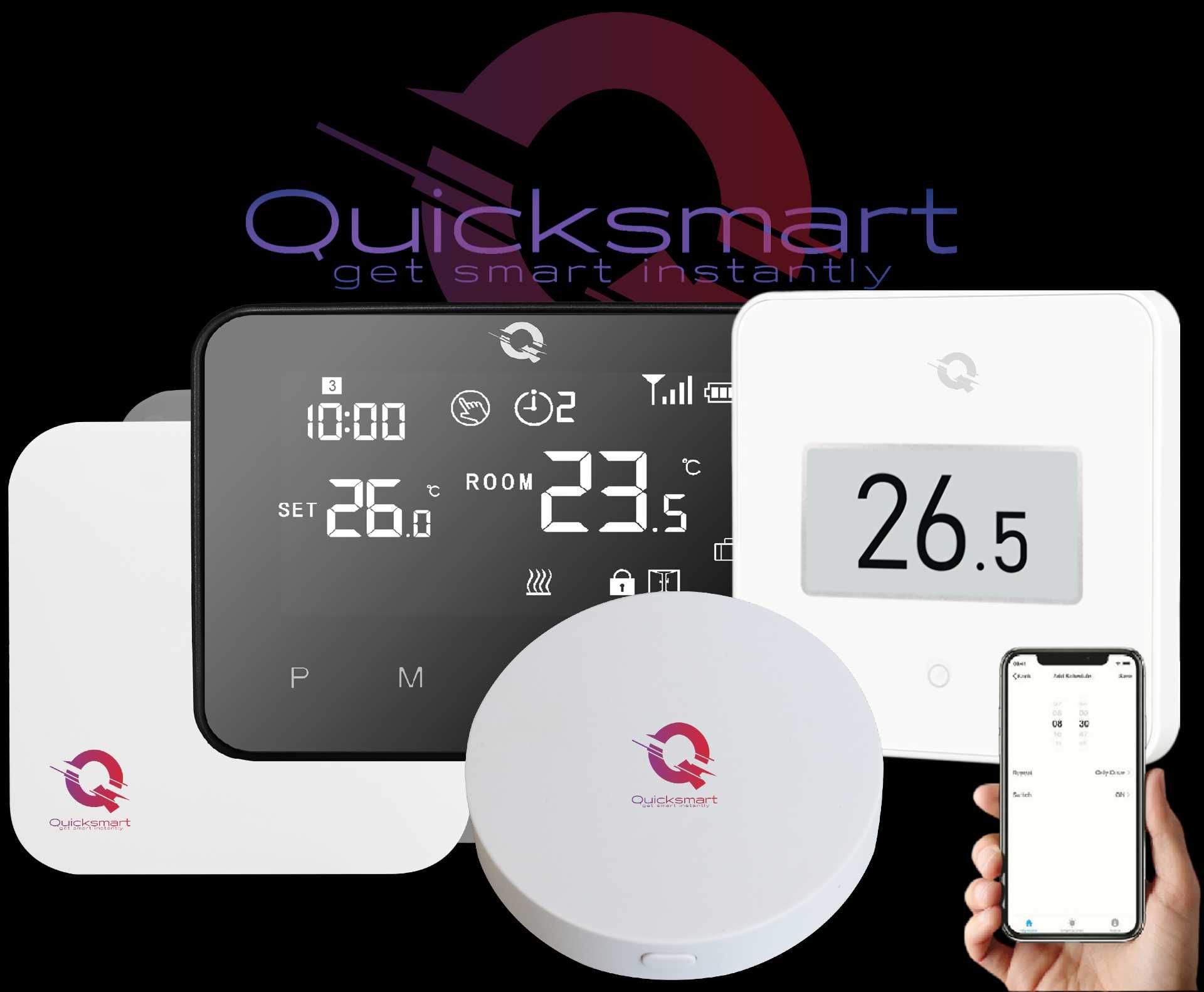 Automatizare Pardoseala Q20, 8 zone, 4x termostat Q20, Wireless, Smart