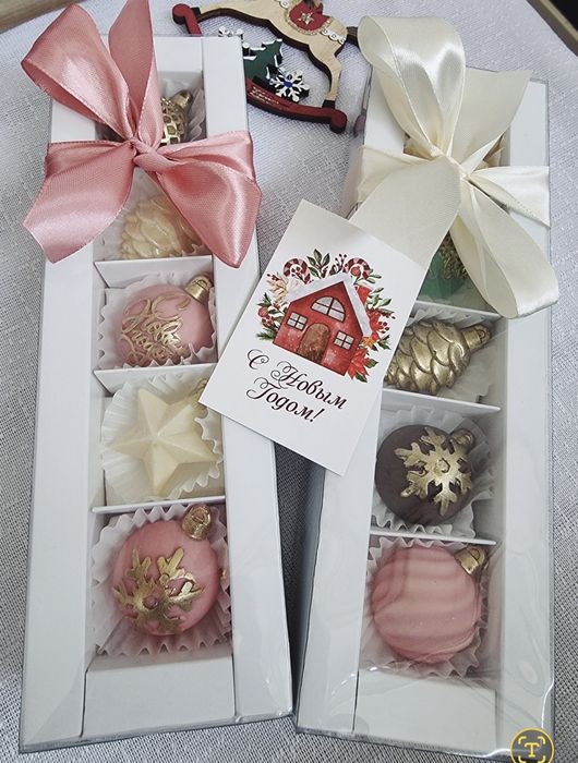Подарочный набор на новый год из бельгийского  шоколада