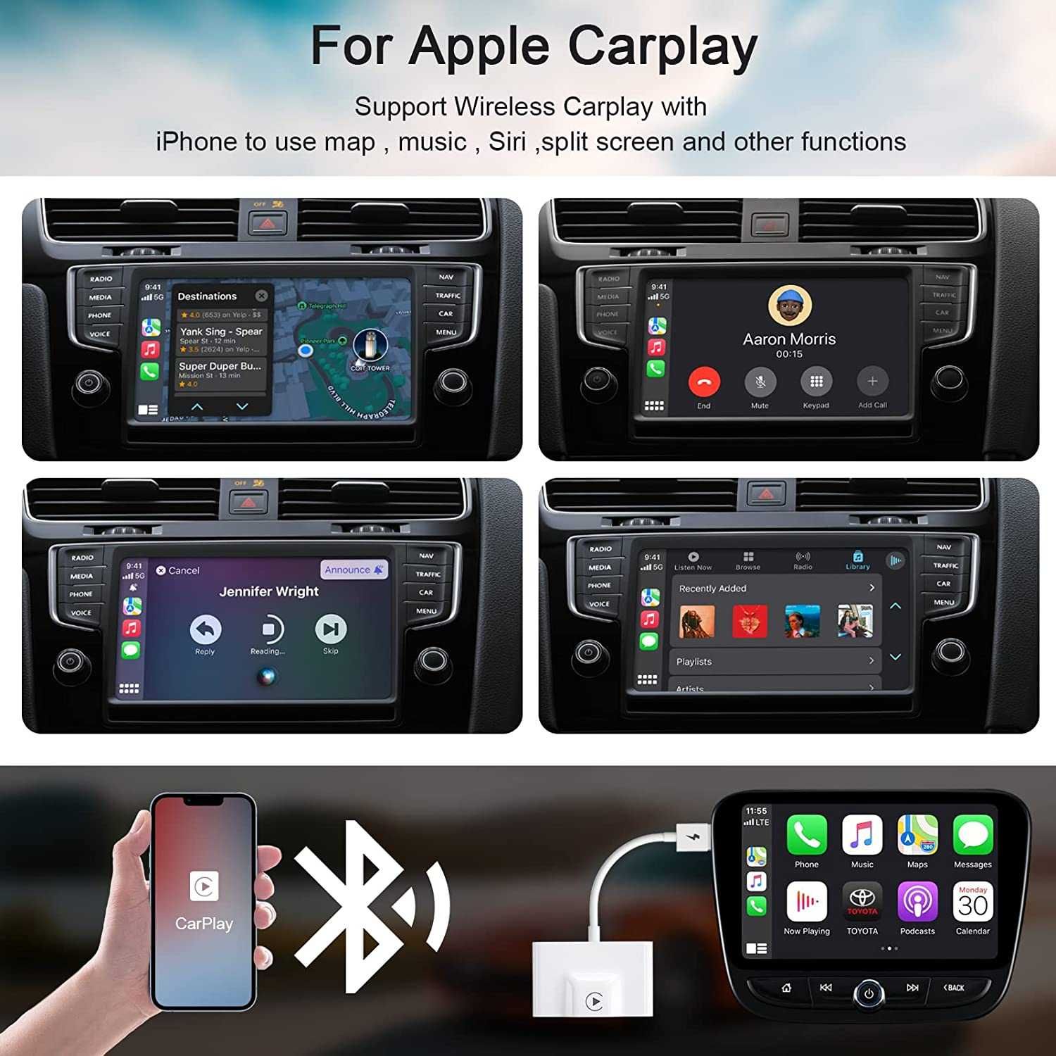 iPhone Wireless CarPlay/Android auto Adapter, Wireless Carplay