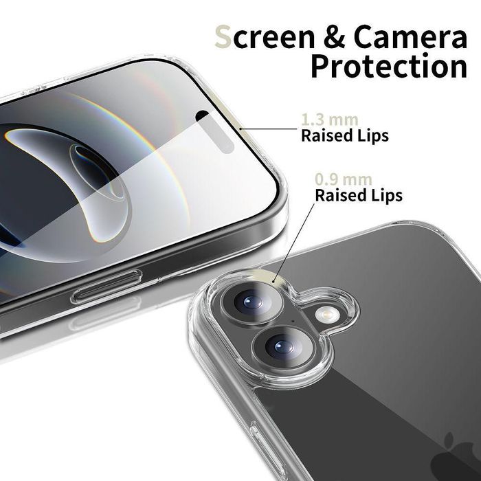 Калъф tech-protect flexair hybrid за iphone 17 в прозрачен цвят