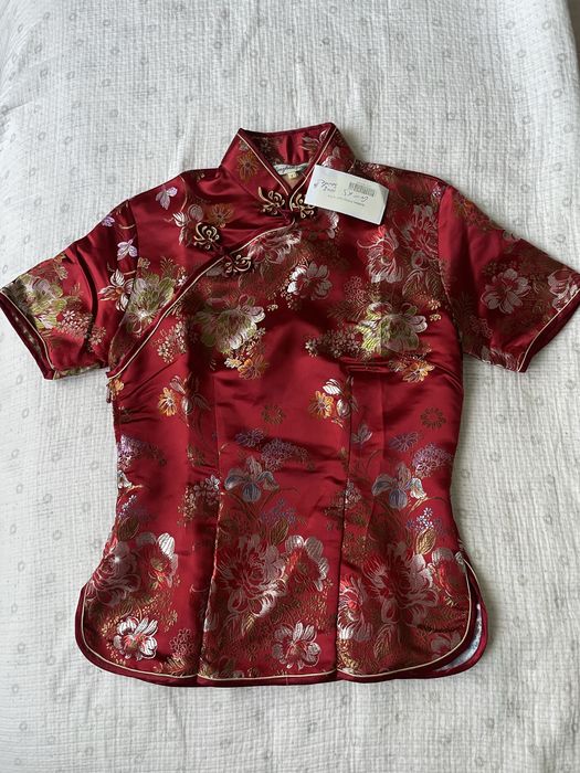 Блуза с японски мотиви от 100% коприна