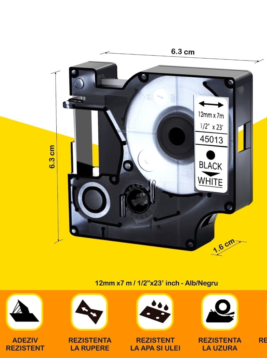 Caseta Etichete  Banda Laminata Compatibila Dyno D1 S0720530