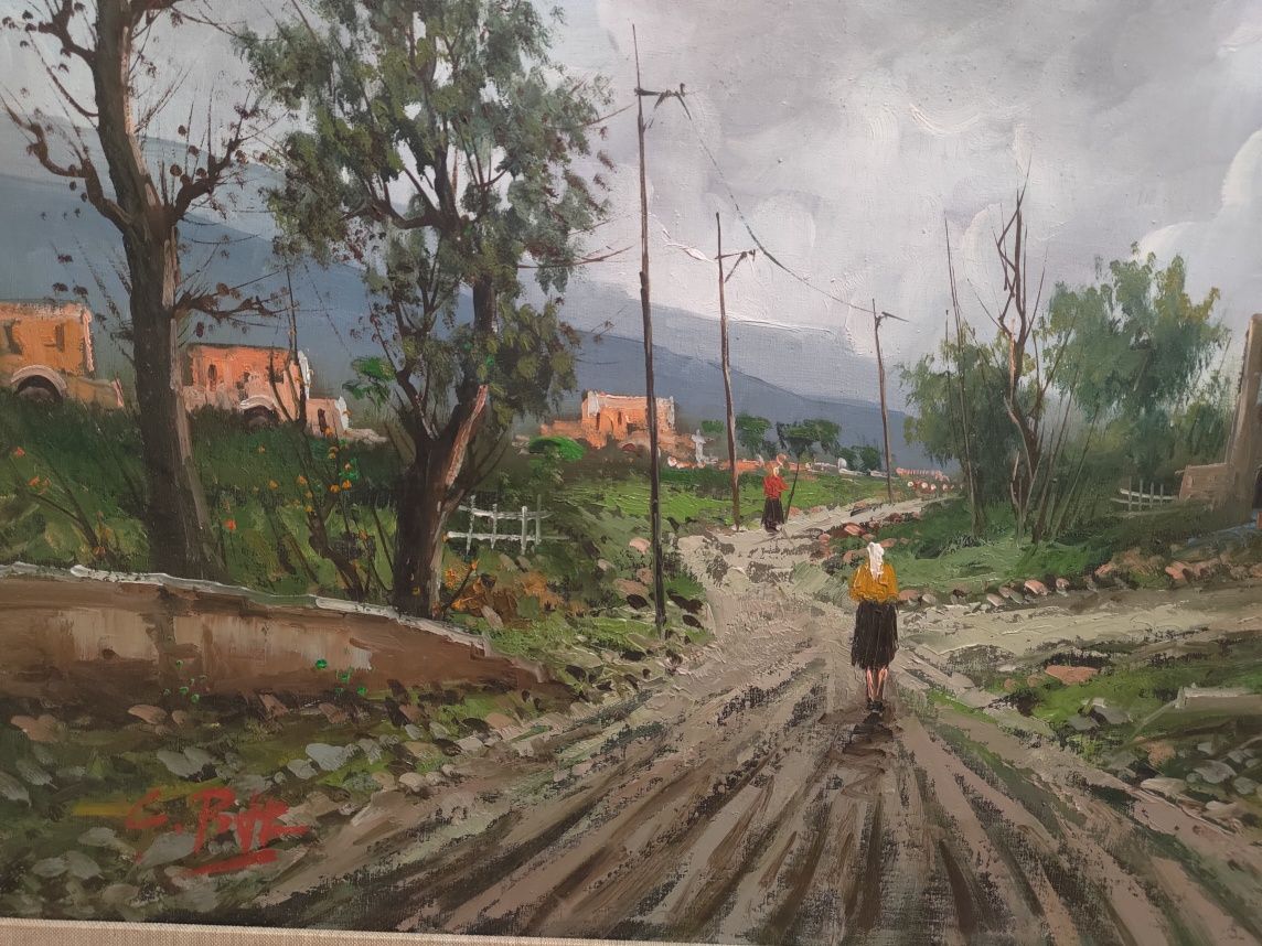Tablou original italian, G. Botta, ulei pe pânză, cu certificat