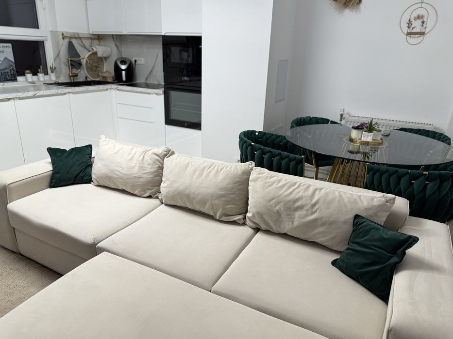 Canapea extensibilă bej