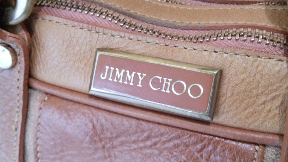 Geanta de mana din piele naturala Jimmy Choo