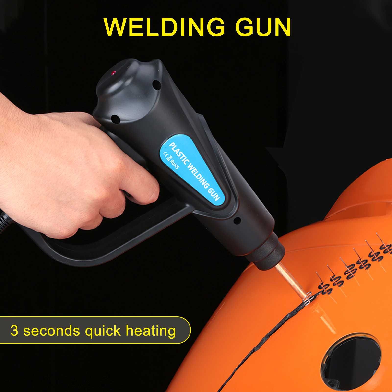 NOU! 70W Pistol Aparat Lipit Sudat Plastic Profesional +200/800Capse