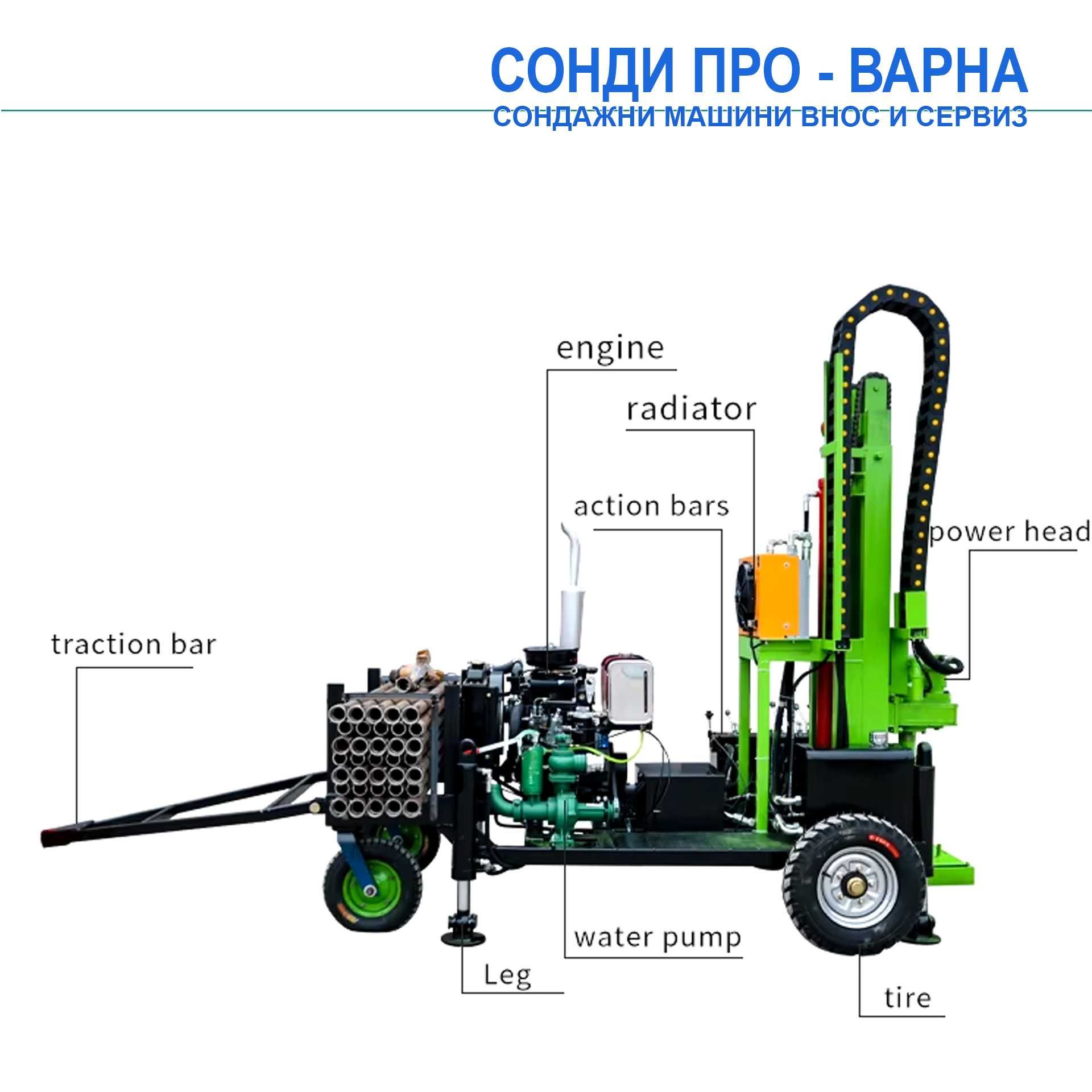 Ново: Сондажна машина Car-200CN4 до 200 метра /сонда за вода/