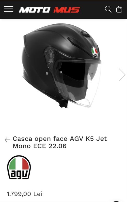 Casca moto AGV K5 open face