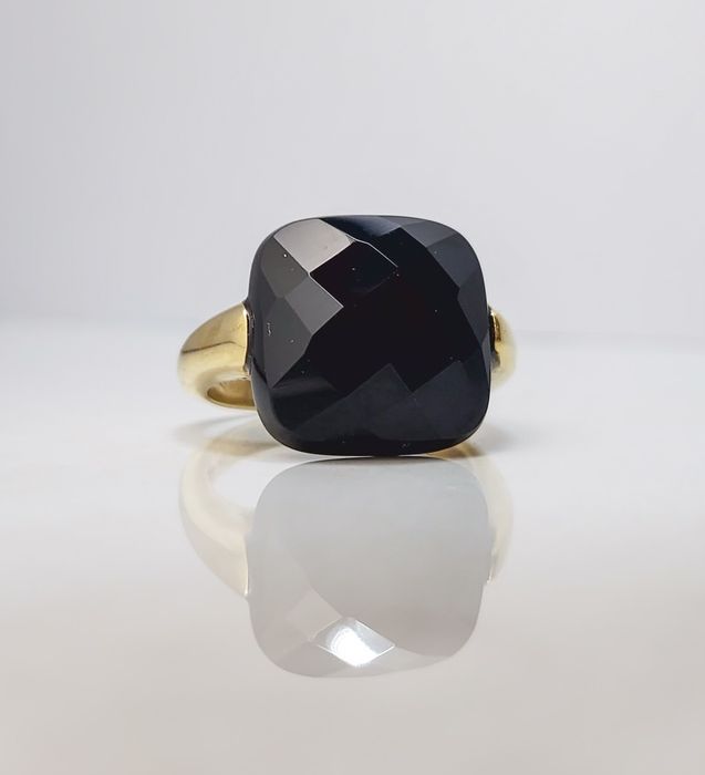Inel din aur de 14K cu onix – mărimea 52, gramaj 4,96 gr