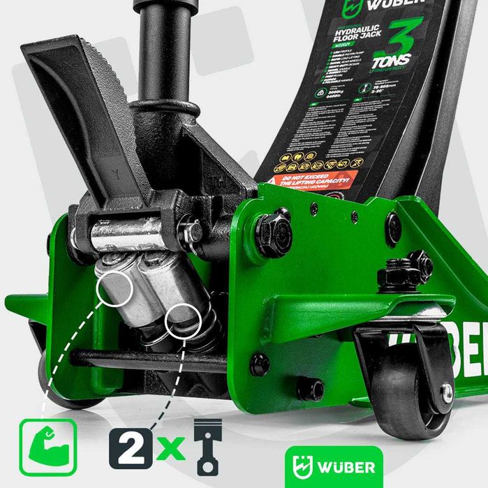 Cric crocodil hidraulic de 3 tone 85-430mm, 2 pistoane, profesional