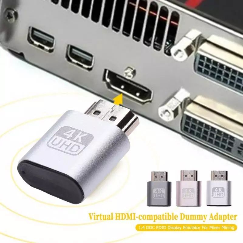 Эмулятор монитор для майнинг переходник ноутбук монитор ПК HDMI VGA