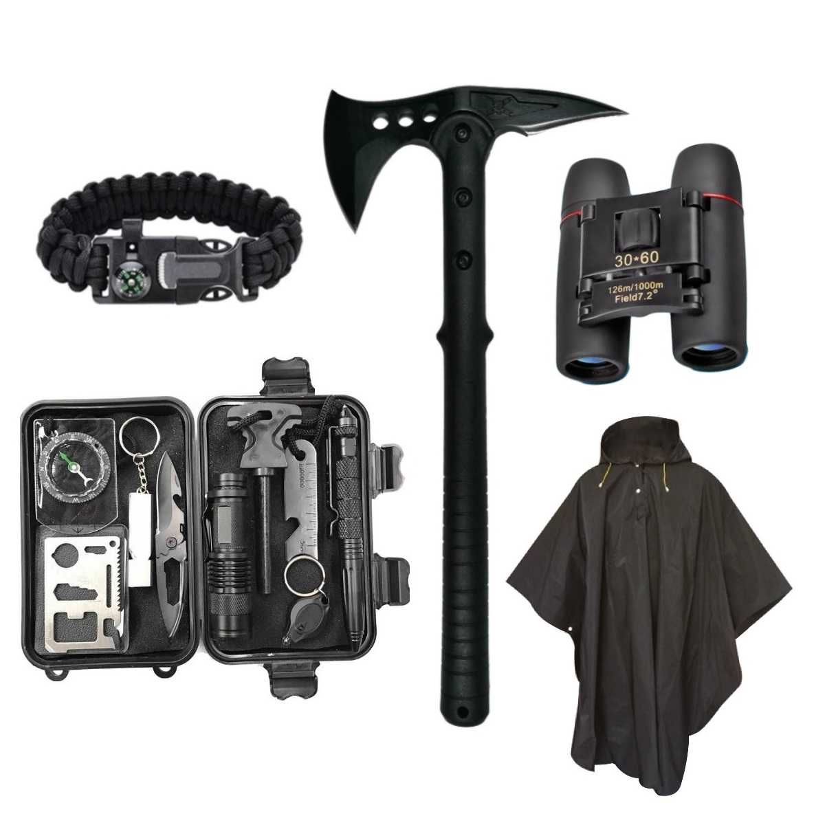 Kit Supravietuire Survival Pack, 16 in 1, multifunctional drumetii