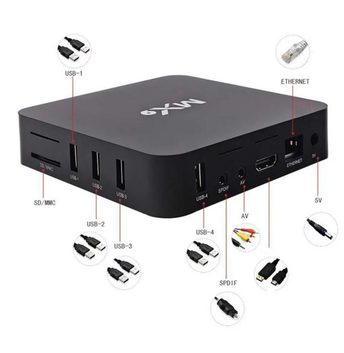 TV Box MX9 Android 11 Smart TV Wifi Media Player NOU