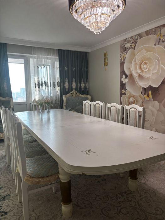 Улкен стол трансформер 3,5 метр 4,5 метр 12 стул