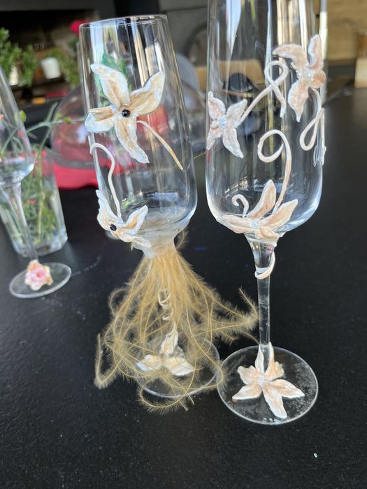 Pahare 3D unicat , nunta, botez, majorat ,