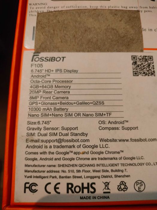 Удароустойчив Fossibot F105 4/64gb