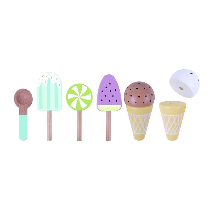 Дървен сет за сладолед
