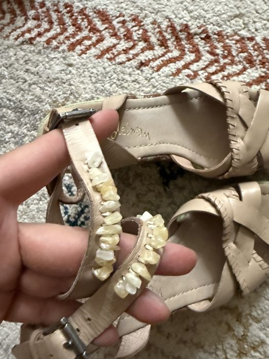 Sandale Sam Edelman piele bej talpă ortopedică masura 37