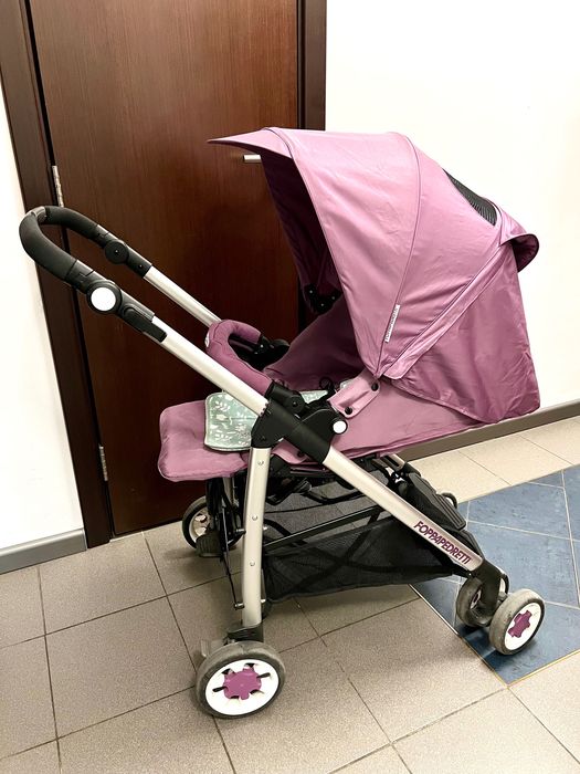 Бебешка количка Foppapedretti Tuo лилава с две приставки