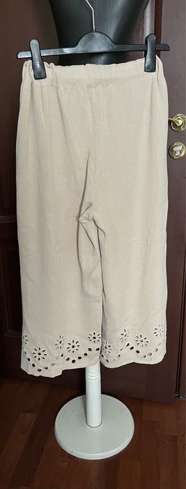 Pantaloni cullotes bej