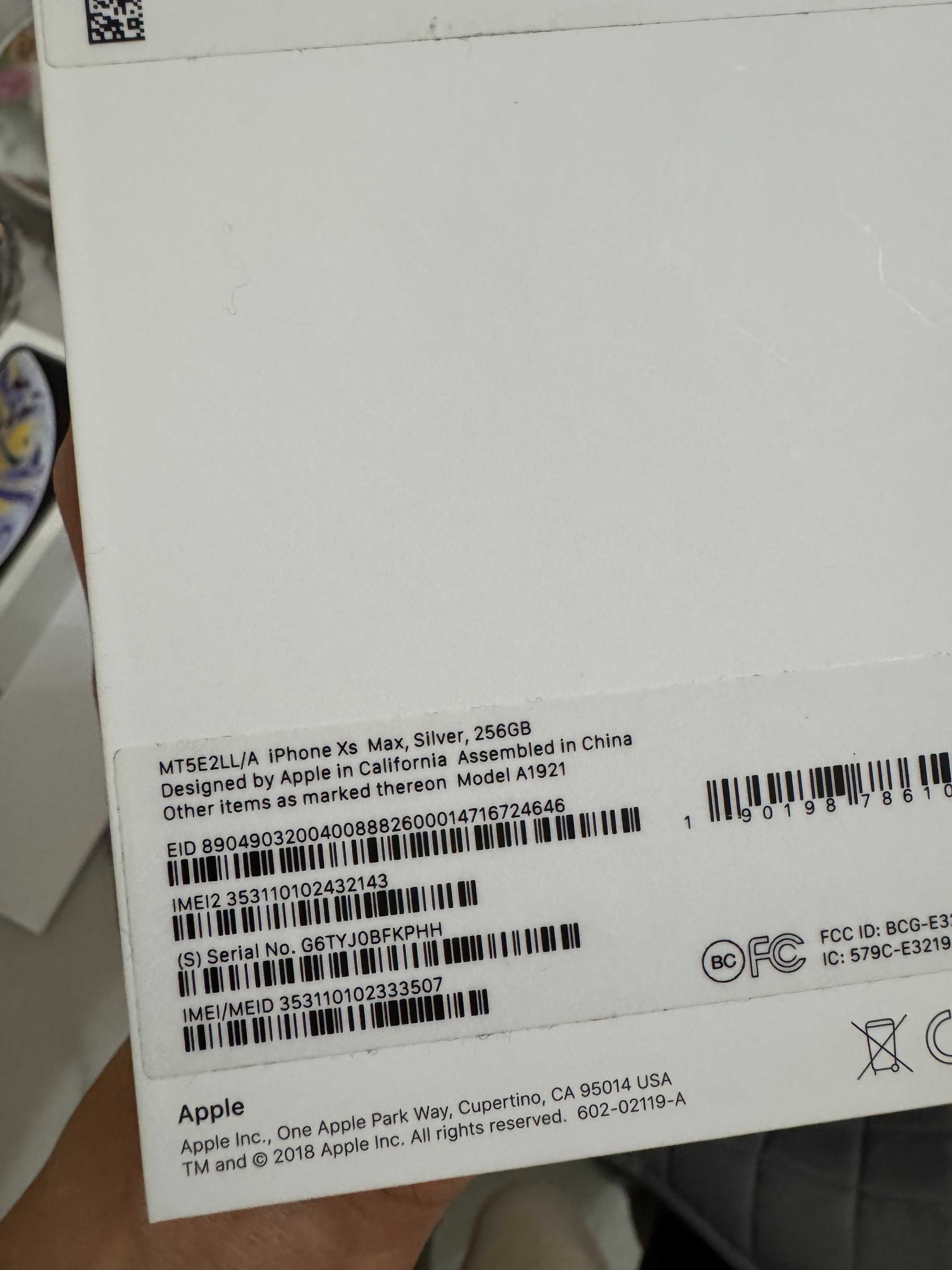 iPhone Xs Max, Silver, 256GB