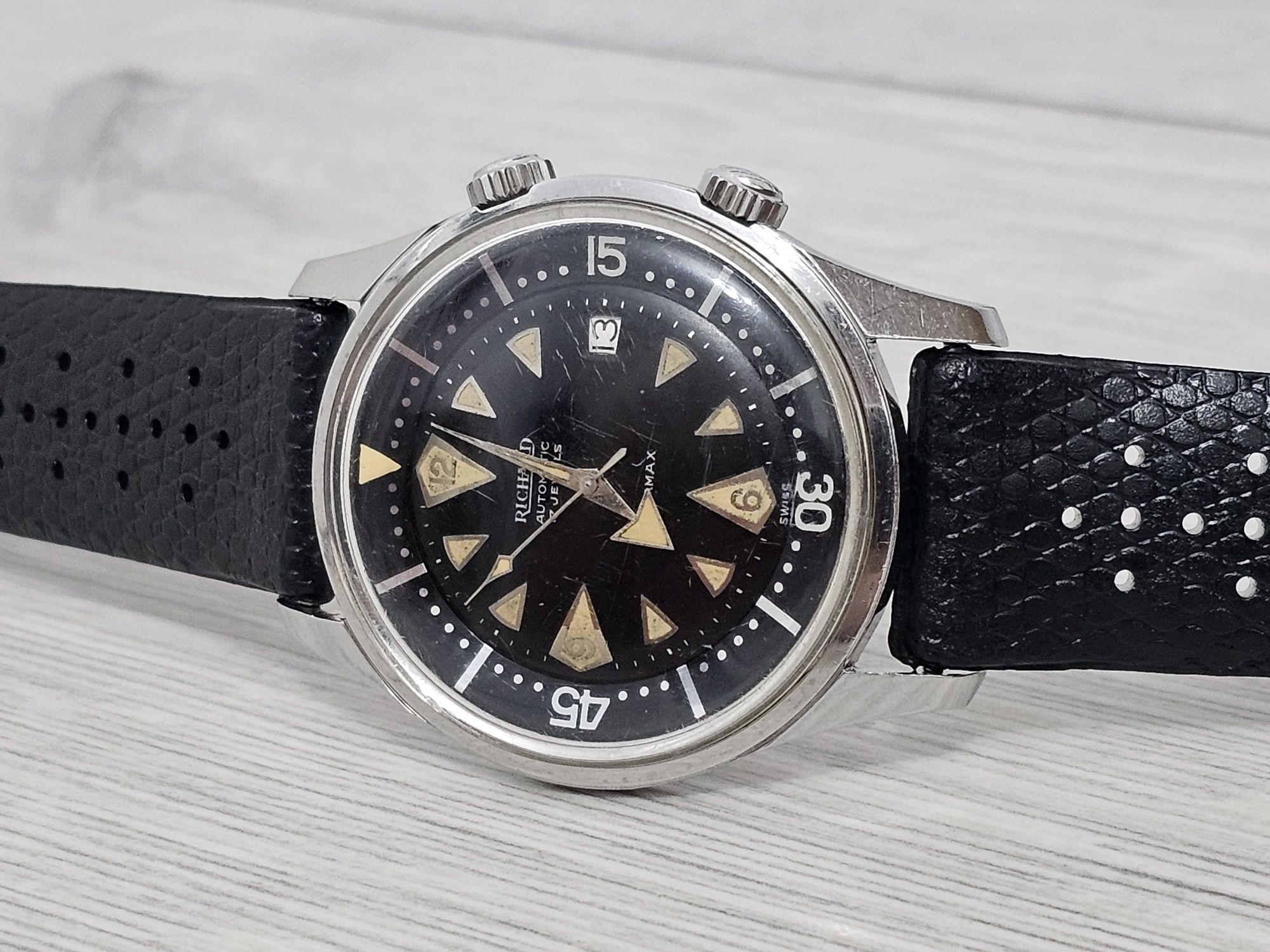 Ceas Richard Aquamax Super Compressor 1960 Diver de colectie cu defect