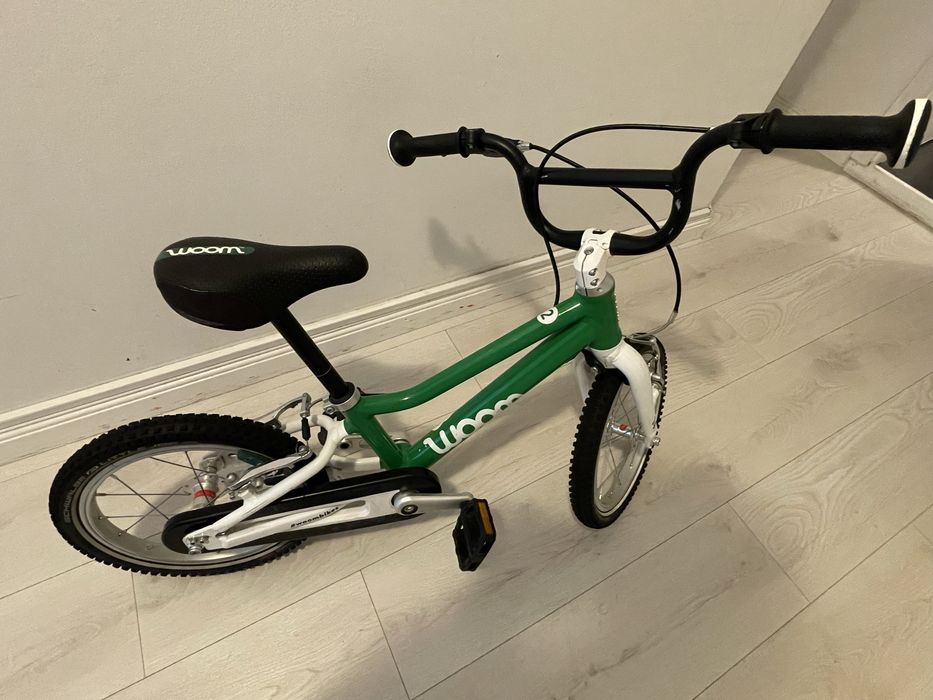 Woom 2 culoare verde bicicleta copii