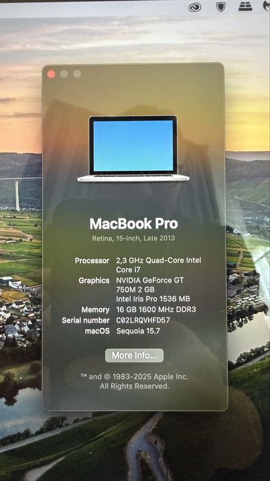 MacBook Pro 15” Retina (Late 2013) – i7 / 16GB / 512GB