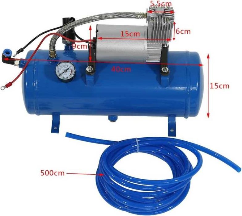 ВЪЗДУШЕН КОМПРЕСОР 150PSI Маслен резервоар 6L 12V - T514