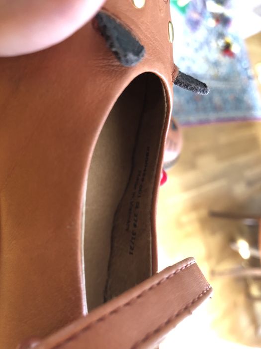 Camper - Balerini pentru fete, Piele naturala, Maro -masura 27