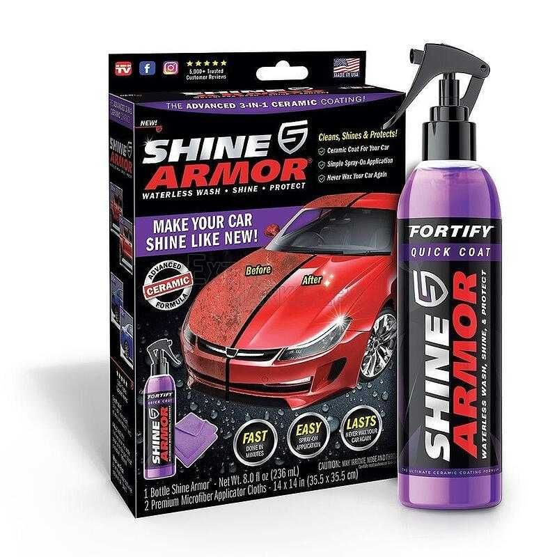 Защитен спрей за кола с керамично покритие с восък Shine Armor