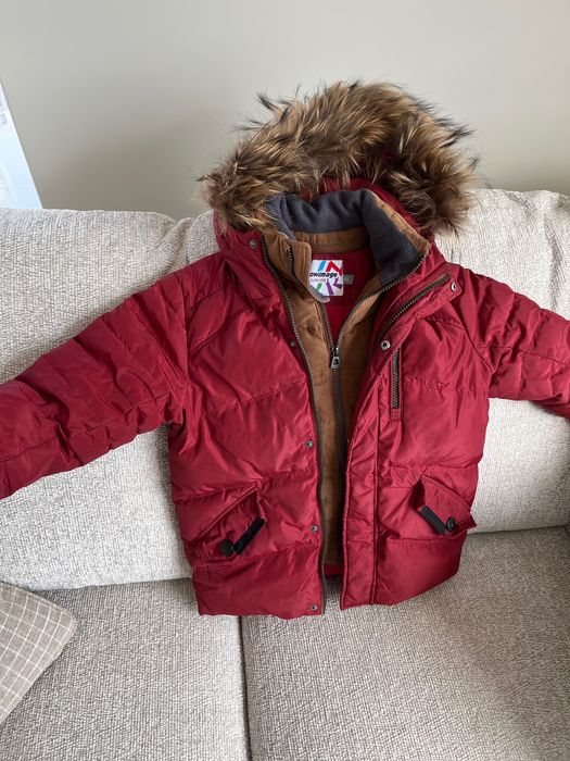 Зимний пуховик с зимними штанами, в отличном состоянии