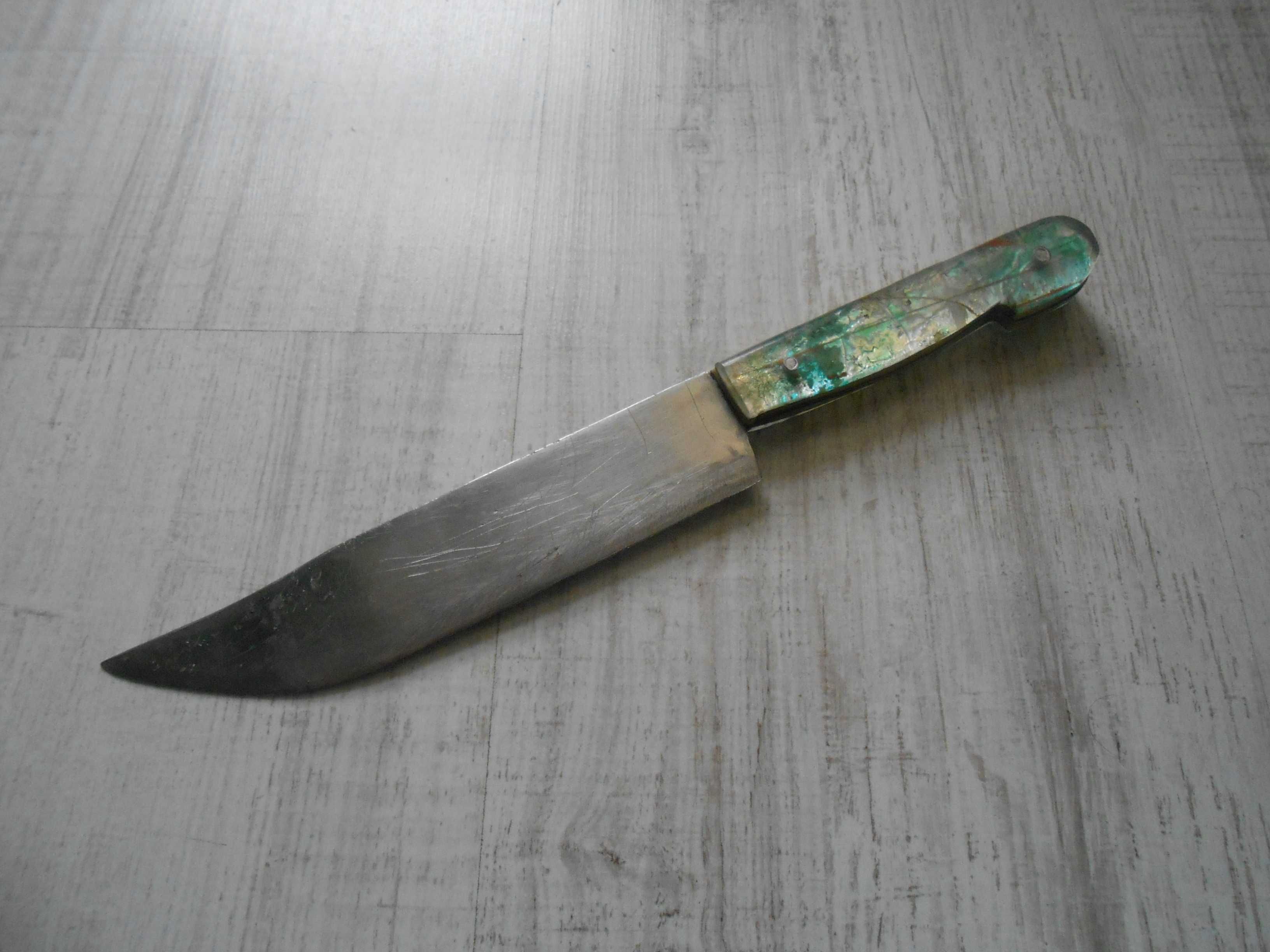 КОЛЕКЦИОНЕРСКИ стар нож с АНИМИРАНА дръжка ! ножка ножче кама