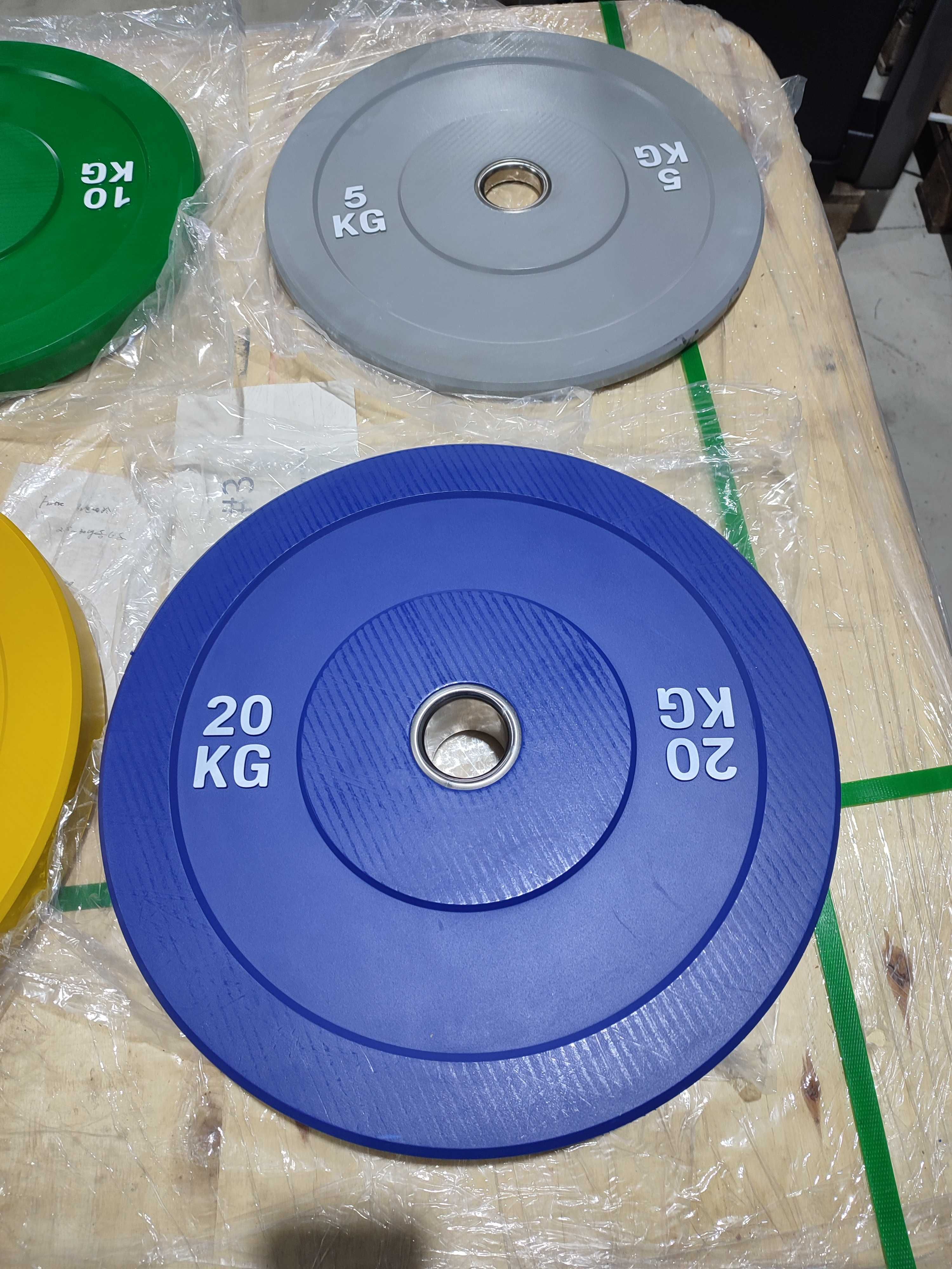 Чисто нови  бъмпер тежести, дискове ф50 От 5 кг, 10 кг , 15кг и 20 кг