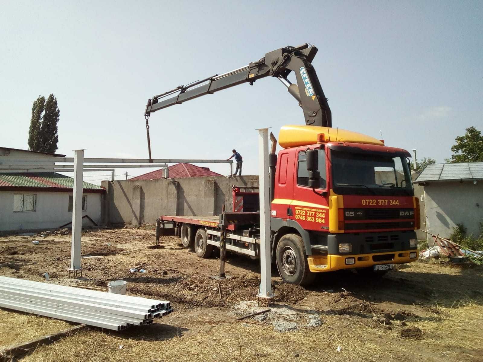 Transport container, utilaje cu macara automacara