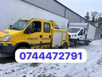 Tractari auto platforma dube transport utilaje tractor stivuitor
