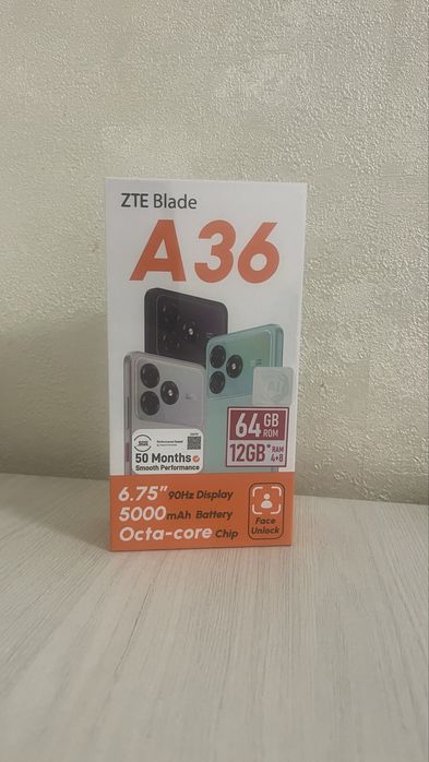 Продаю смартфон ZTE Blade A36 4 ГБ/64 ГБ черный