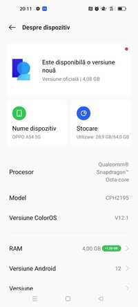 Vând telefon oppo a 54 ,5g