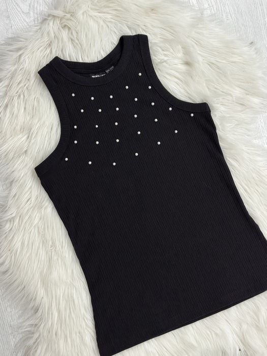 Черен потник с перлички