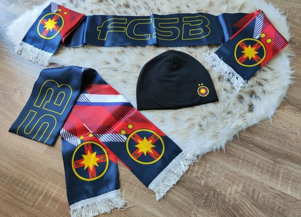 Pachet Suporteri Steaua București Eșarfă FCSB + Căciulă Fcsb