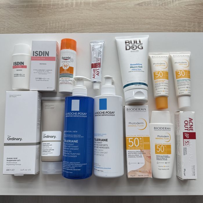 La Roche Posay, Bioderma, Eucerin, ISDIN, The Ordinary Козметика