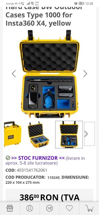 Cutie /Case BW Outdoor Cases Type 1000 for Insta360 X4