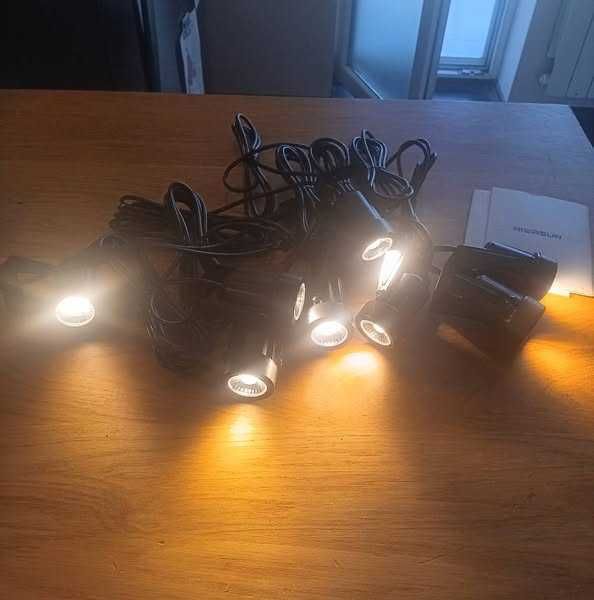 НОВИ! LED прожектори за градина, IP67, 29 м кабел, 8 бр/к-кт