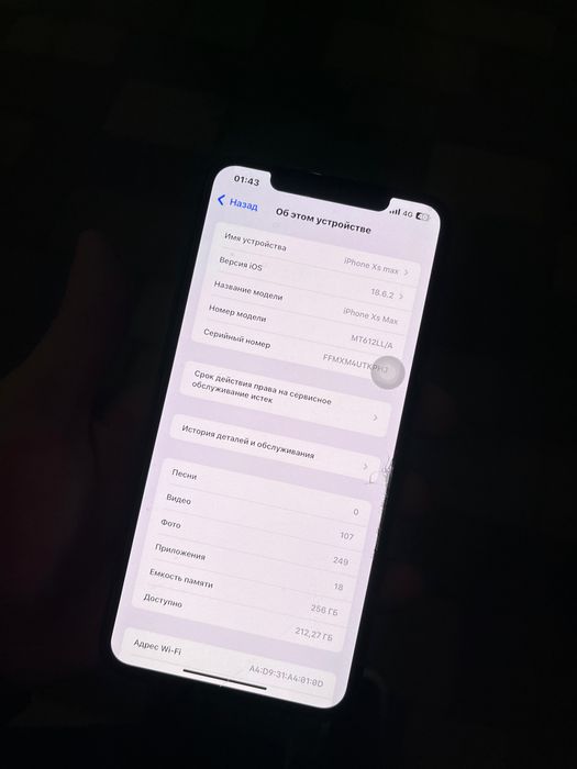 iphone xs max 256