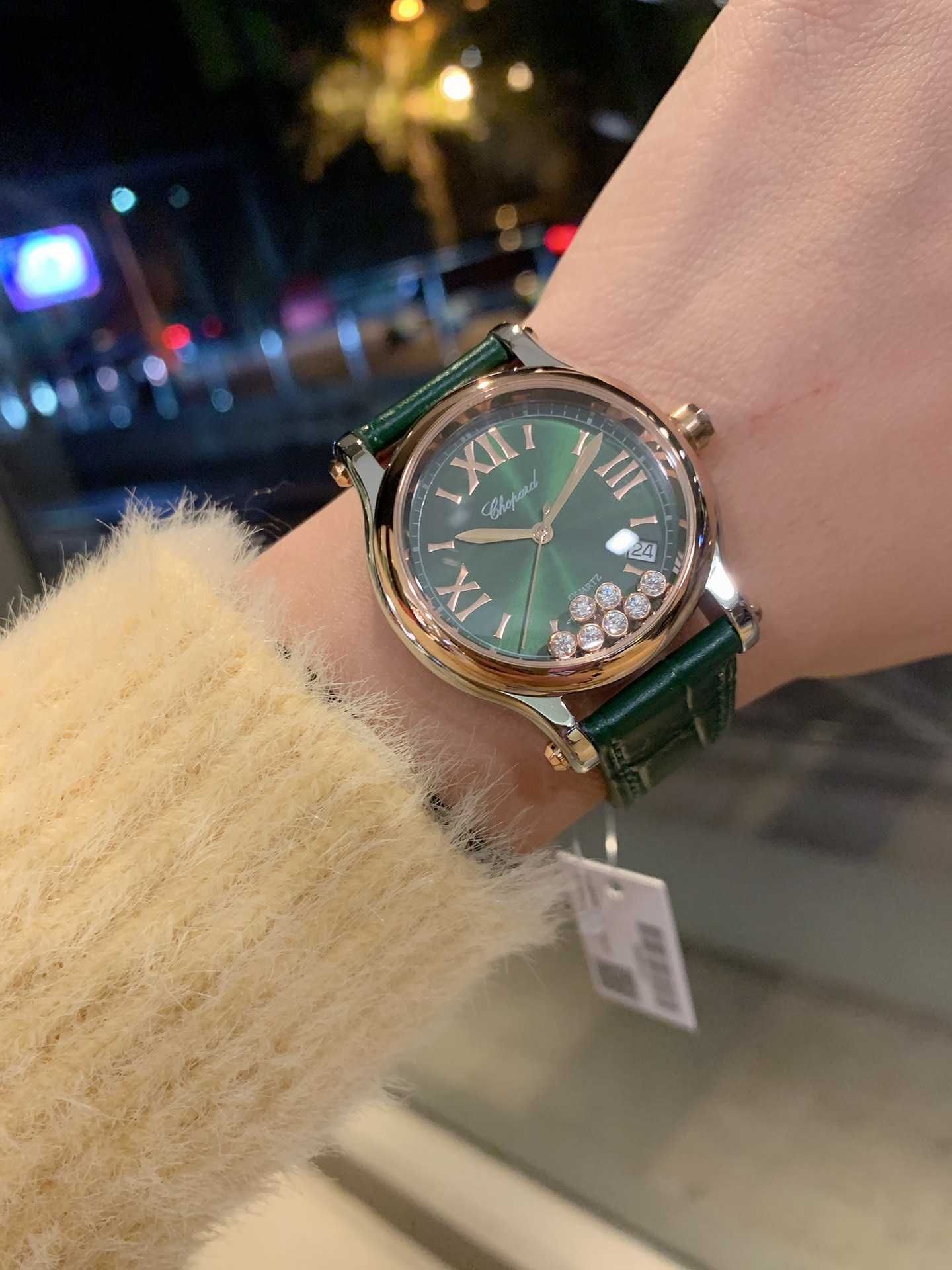 Ceas de damă Chopard Happy Sport Green Quartz
