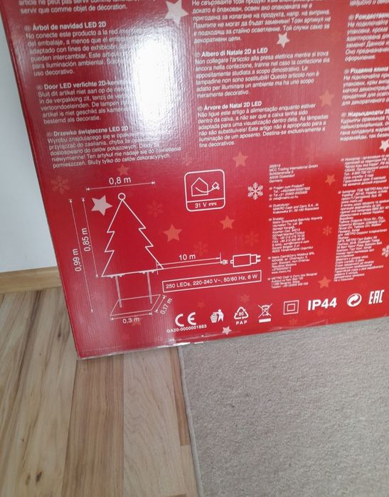 brad metalic led 2d leduri 250 craciun exterior interior outdoar